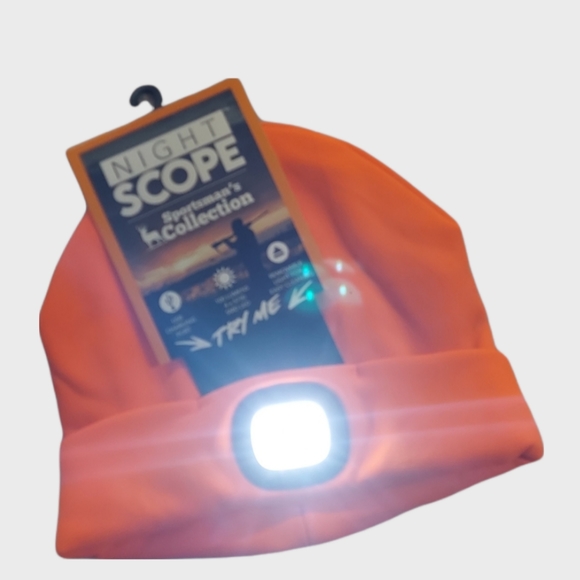 NWT Mens Sportsmans Collection. Orange Light up hat. Night scope. - Picture 2 of 3